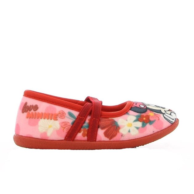 Incaltaminte interior, Love Minnie, rosii cu flori
