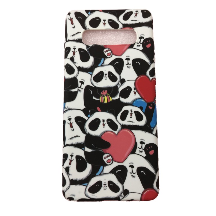 Husa compatibila cu Samsung Galaxy S10 Plus, Fosforescent, Panda