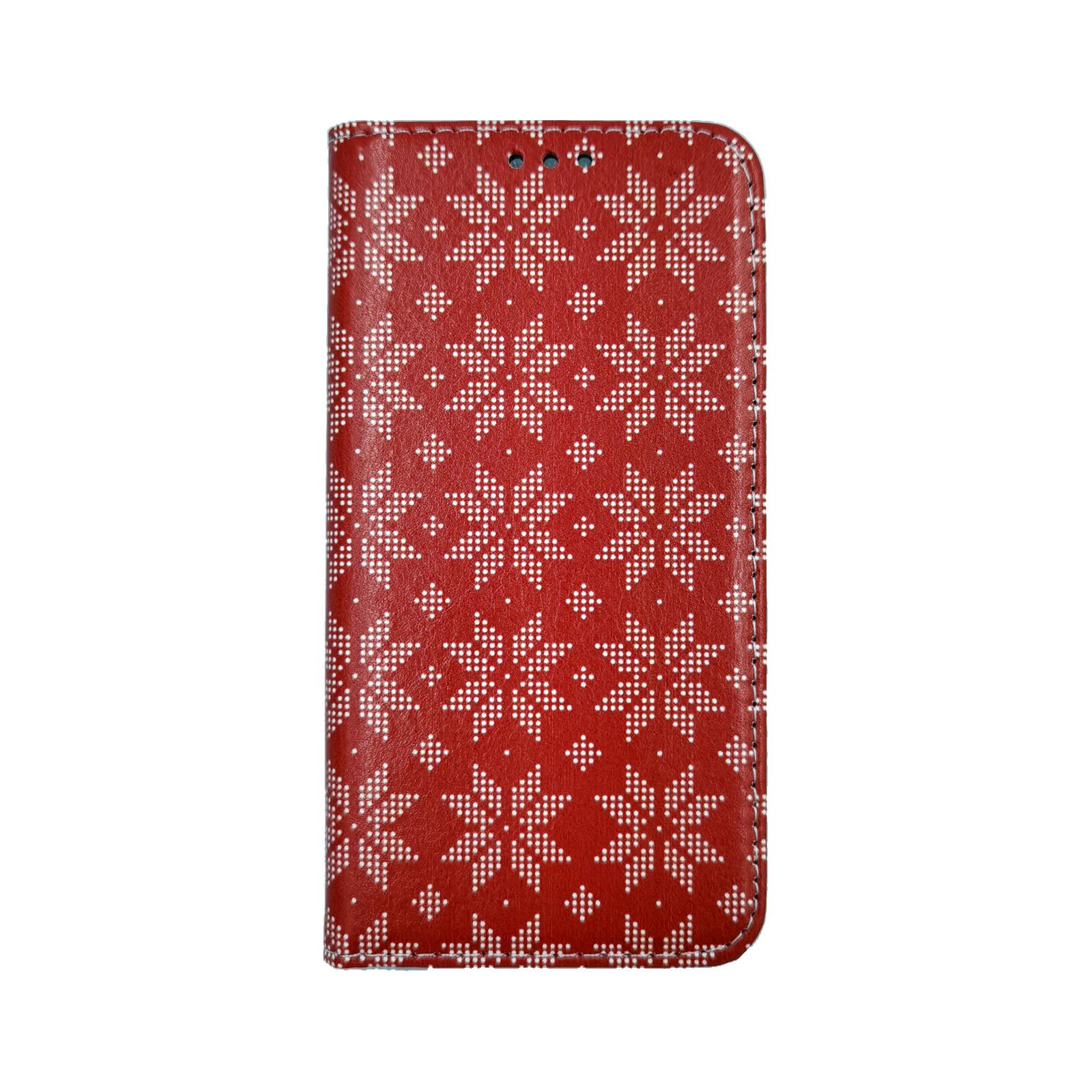 Husa Craciun Flip Carte Apple iPhone 11 Pro model Christmas Star, Portofel cu Stand, Antisoc, Viceversa Rosu