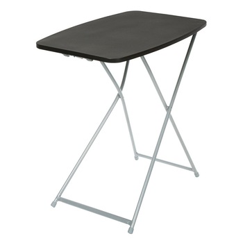 Masa pliabila,neagra cu picioare din metal,inaltime ajustabila Masa pliabila,neagra cu picioare din metal,inaltime ajustabila