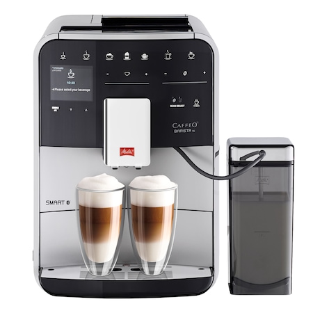 Espressor Automat Melitta® Barista TS Smart, Recipient de boabe cu 2 compartimente, LCD , Easy Steam Cleaning , Aplicația Melitta Connect