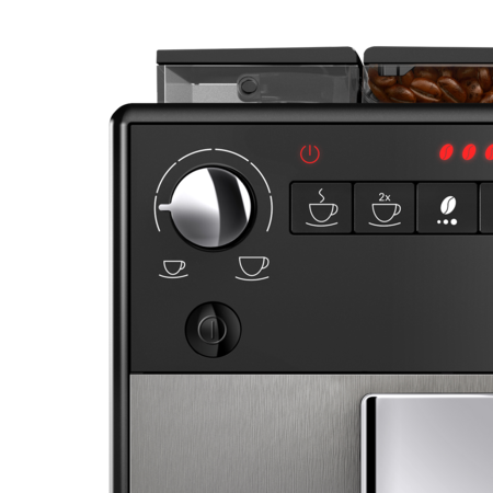 Espressor Automat Melitta® Avanza, 15 bar , Sistem Cappuccinatore, 5 niveluri de granulație
