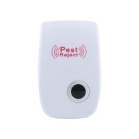 Set 4 Aparate cu ultrasunete Pest Repeller HRY103- 2020 -anti rozatoare, insecte, paianjeni,pureci, Alb/Albastru