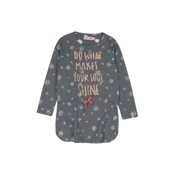 Rochie gri cu stele si imprimeu si talie joasa, Boboli Rochie gri cu stele si imprimeu si talie joasa, Boboli