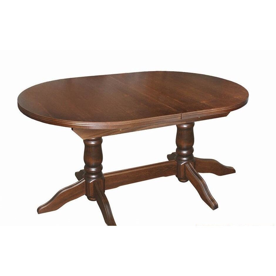 Masa Extensibila lemn masiv Sani Geneva, 120-150x80x75 cm, Nuc