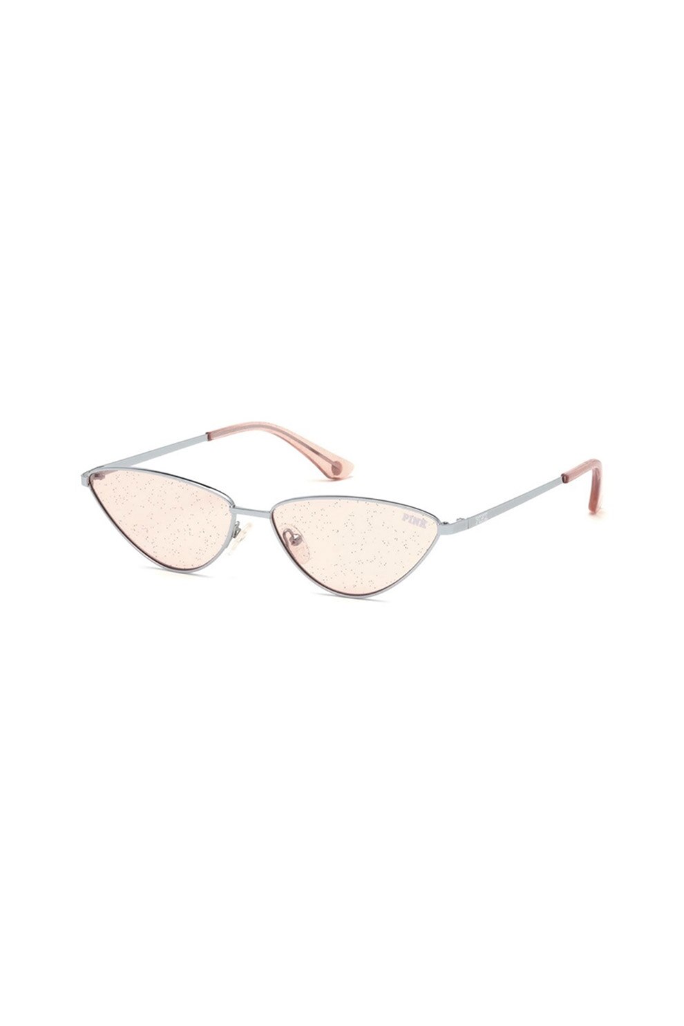 VICTORIA'S SECRET, Ochelari de soare polarizati cu rama metalica, Argintiu/Roz deschis, 59-14-145 Standard