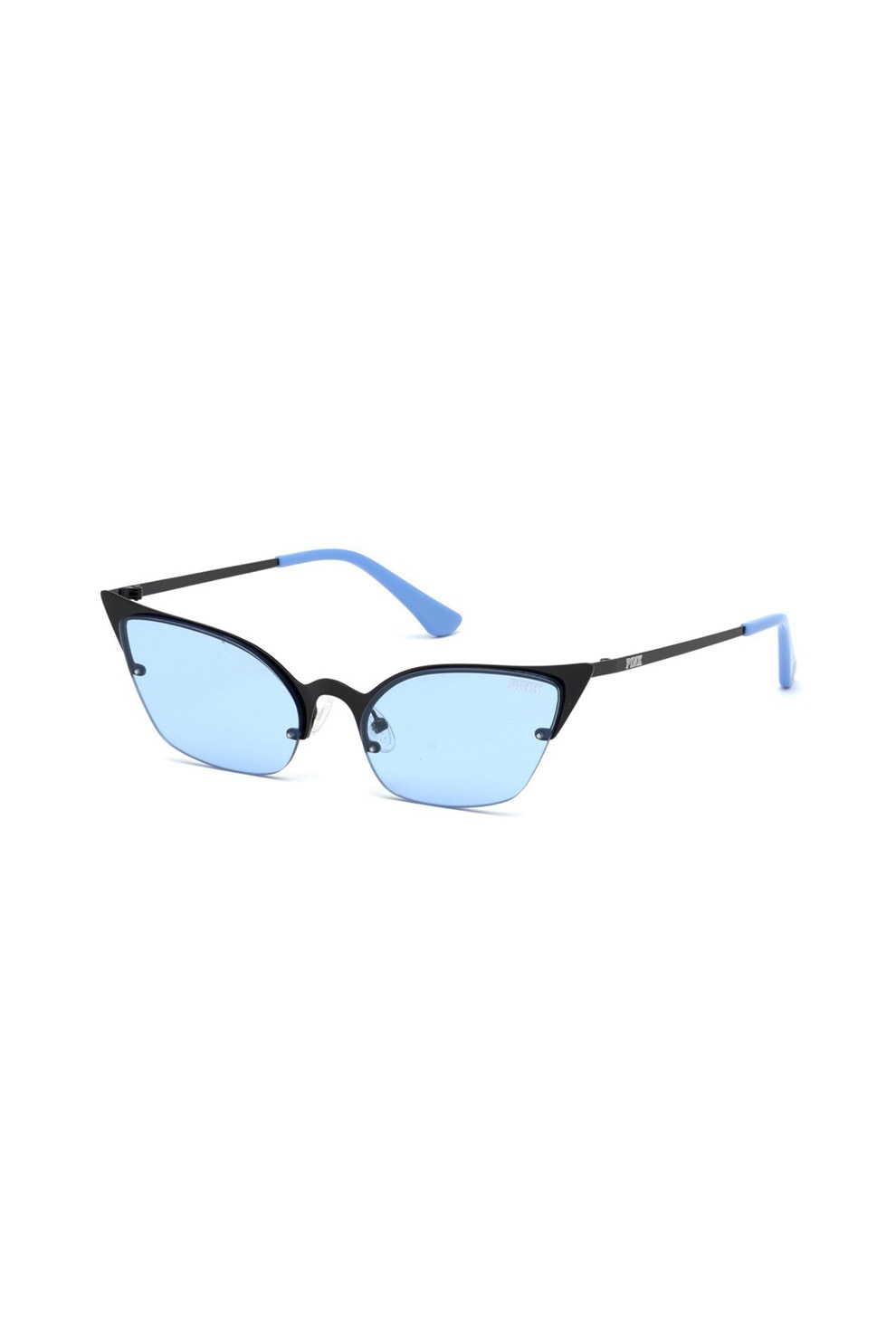 VICTORIA'S SECRET, Ochelari de soare cat-eye polarizati, Albastru/Negru, 55-14-145 Standard