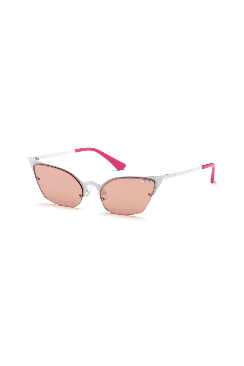 VICTORIA'S SECRET, Ochelari de soare cat-eye polarizati, Roz/Alb/Gri, 55-14-145 Standard
