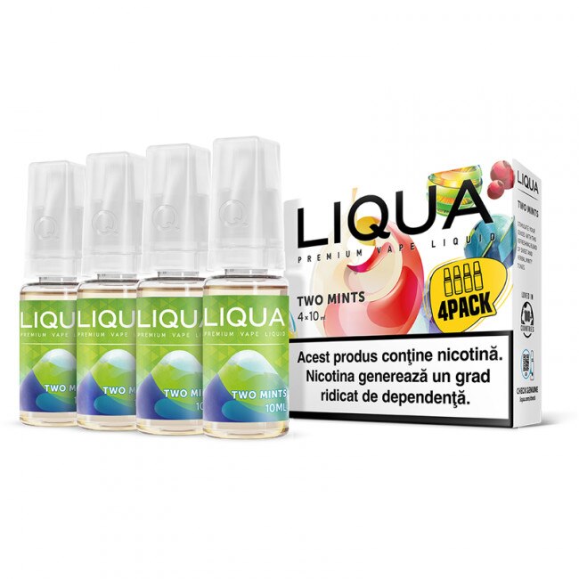 Set 4 x Lichide Liqua Elements - Two Mints ,10ml ,12mg/ml