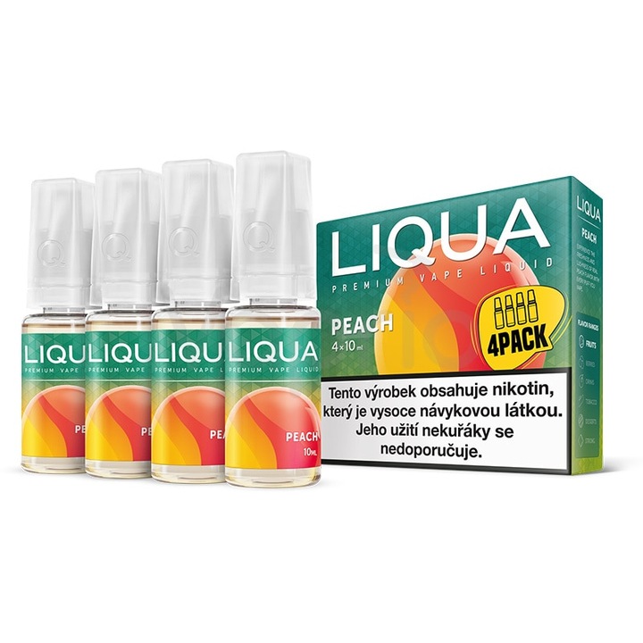 Set 4 x Lichide Liqua Elements - Peach,10ml,6mg/ml