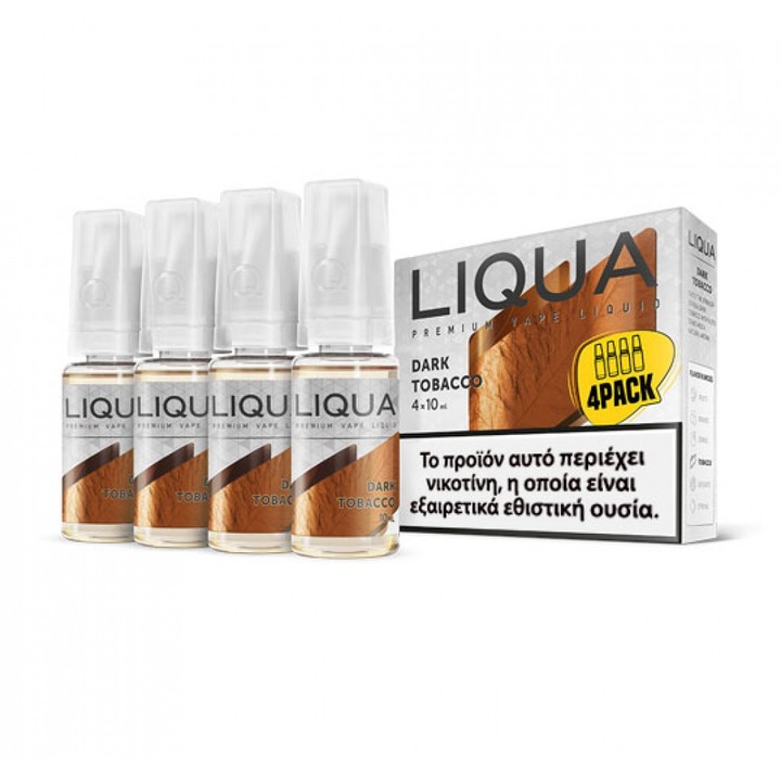 Set 4 x Lichide Liqua Elements - Dark Tobacco,10ml,6mg/ml