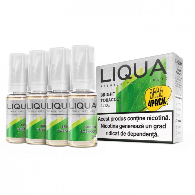 Set 4 x Lichide Liqua Elements - Bright Tobacco ,10ml ,6mg/ml