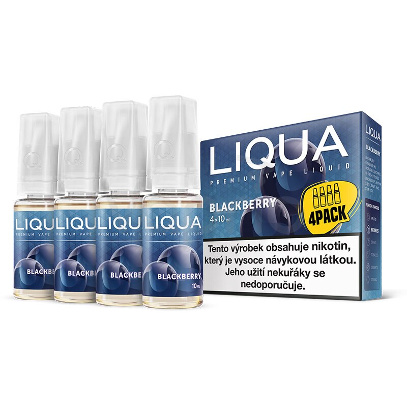 Set 4 x Lichide Liqua Elements - Blackberry ,10ml ,6mg/ml