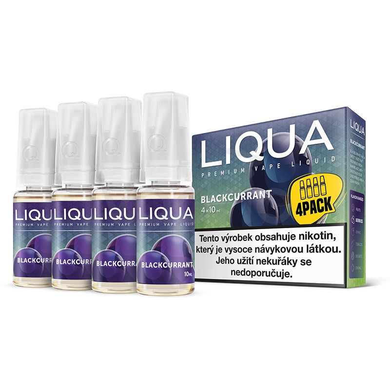 Set 4 x Lichide Liqua Elements - Blackcurrant ,10ml ,6mg/ml