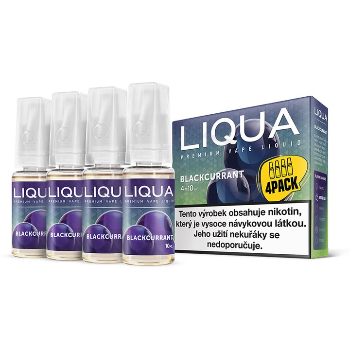 Set 4 x Lichide Liqua Elements - Blackcurrant,10ml,6mg/ml