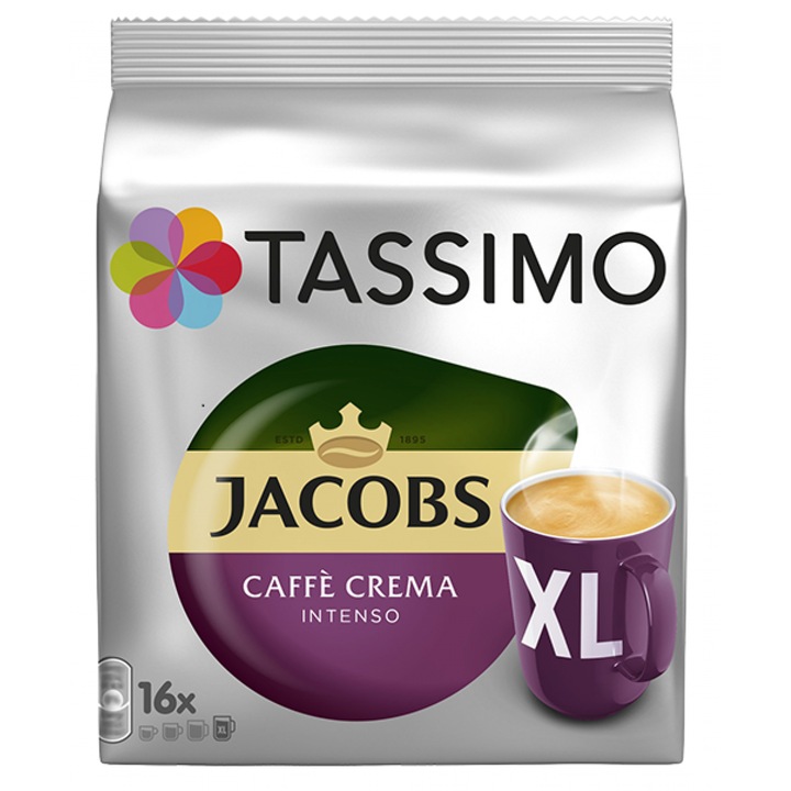 Capsule Jacobs Tassimo Caffe Crema Intenso XL 144 gr 16 capsule
