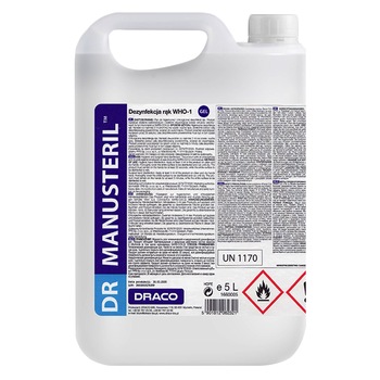 Gel igienizant pentru maini, pe baza de alcool 73,5% si glicerina 5 L, Dr Manusteril Gel igienizant pentru maini, pe baza de alcool 73,5% si glicerina 5 L, Dr Manusteril