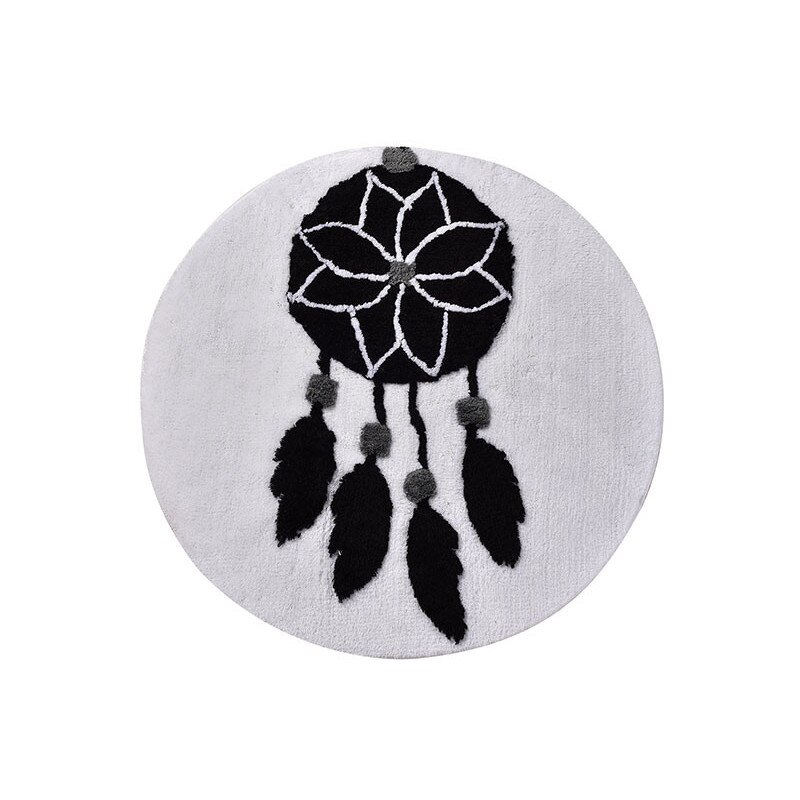 Covoras de Baie, Chilai Home, model , Chilai Home, model rotund Ruya Negru , 100% Acril