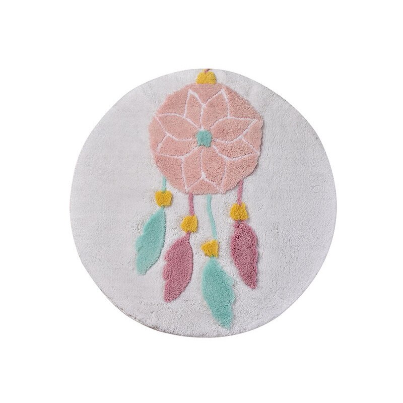 Covoras de Baie, Chilai Home, model , Chilai Home, model rotund Ruya Alb , 100% Acril