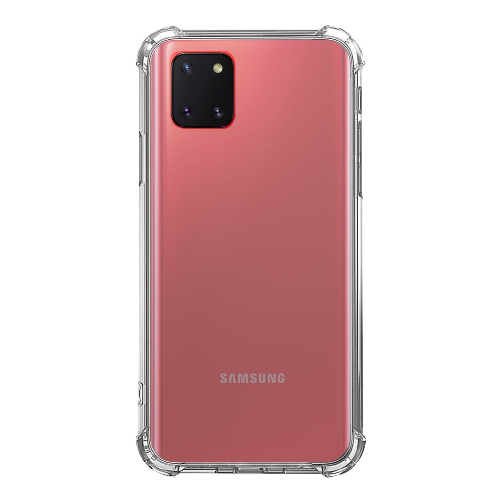 Husa antisoc Samsung Note 10 Lite - transparenta, silicon, colturi Anti-Drop, spate plastic, iShield Clear
