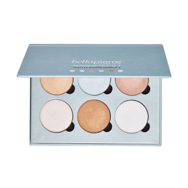 Paleta 6 iluminatori BellaPierre, Glowing Palette 2, 17.28 g