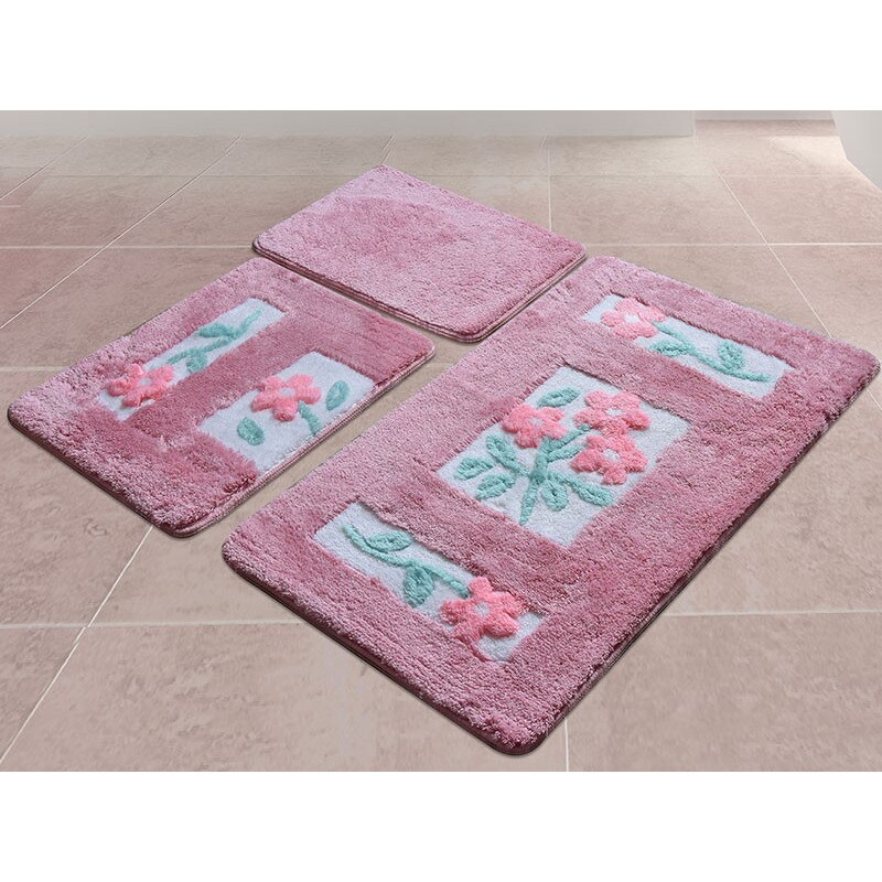 Set 3 Covorase de Baie, Chilai Home, model Linda Roz , Acrilic