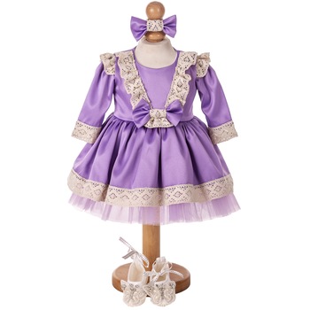 Set Botez Lempika Bebe Paloma, 3 piese, 6-9luni Set Botez Lempika Bebe Paloma, 3 piese, 6-9luni