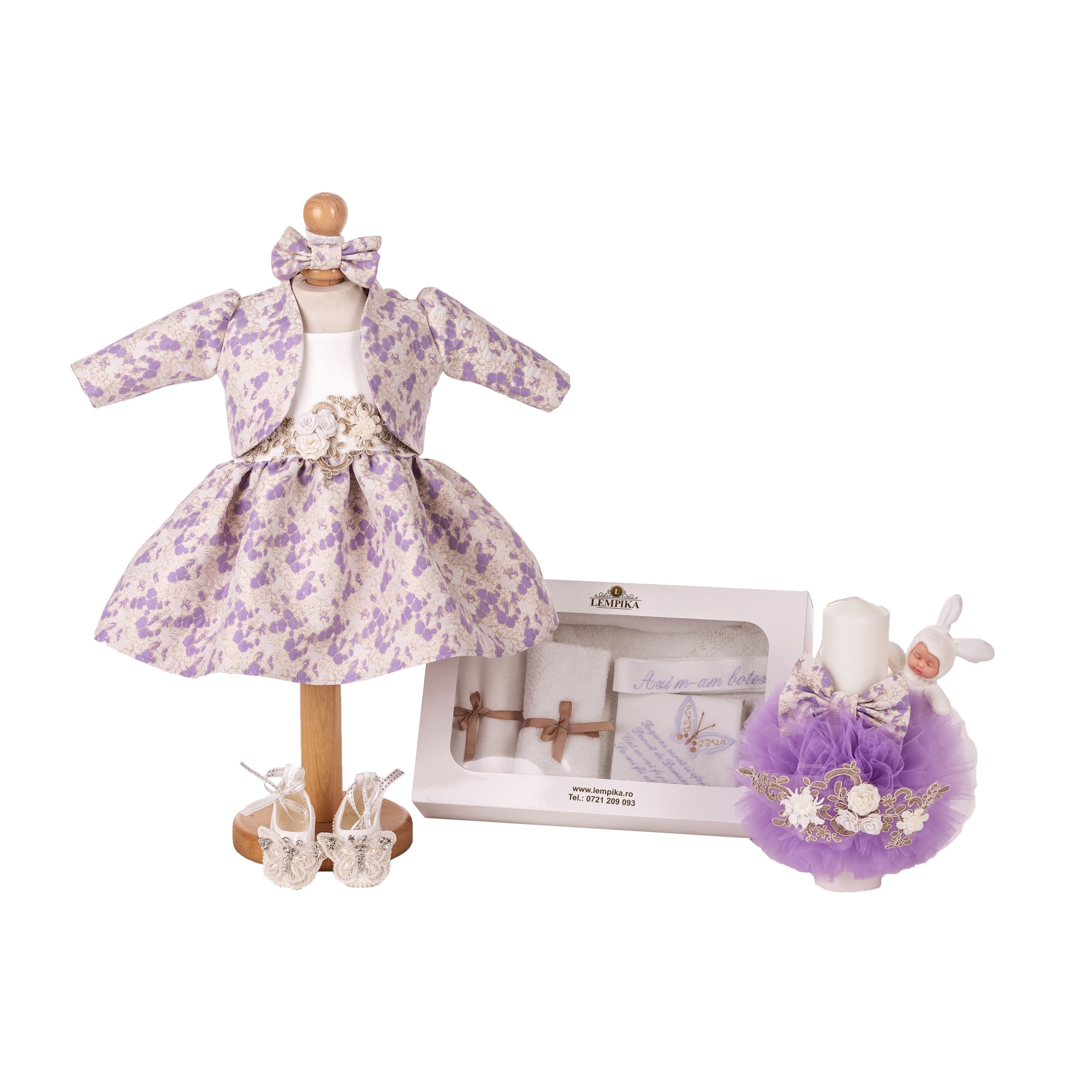 Set Botez Lempika Bebe Sophie, 6 piese, 3-6luni