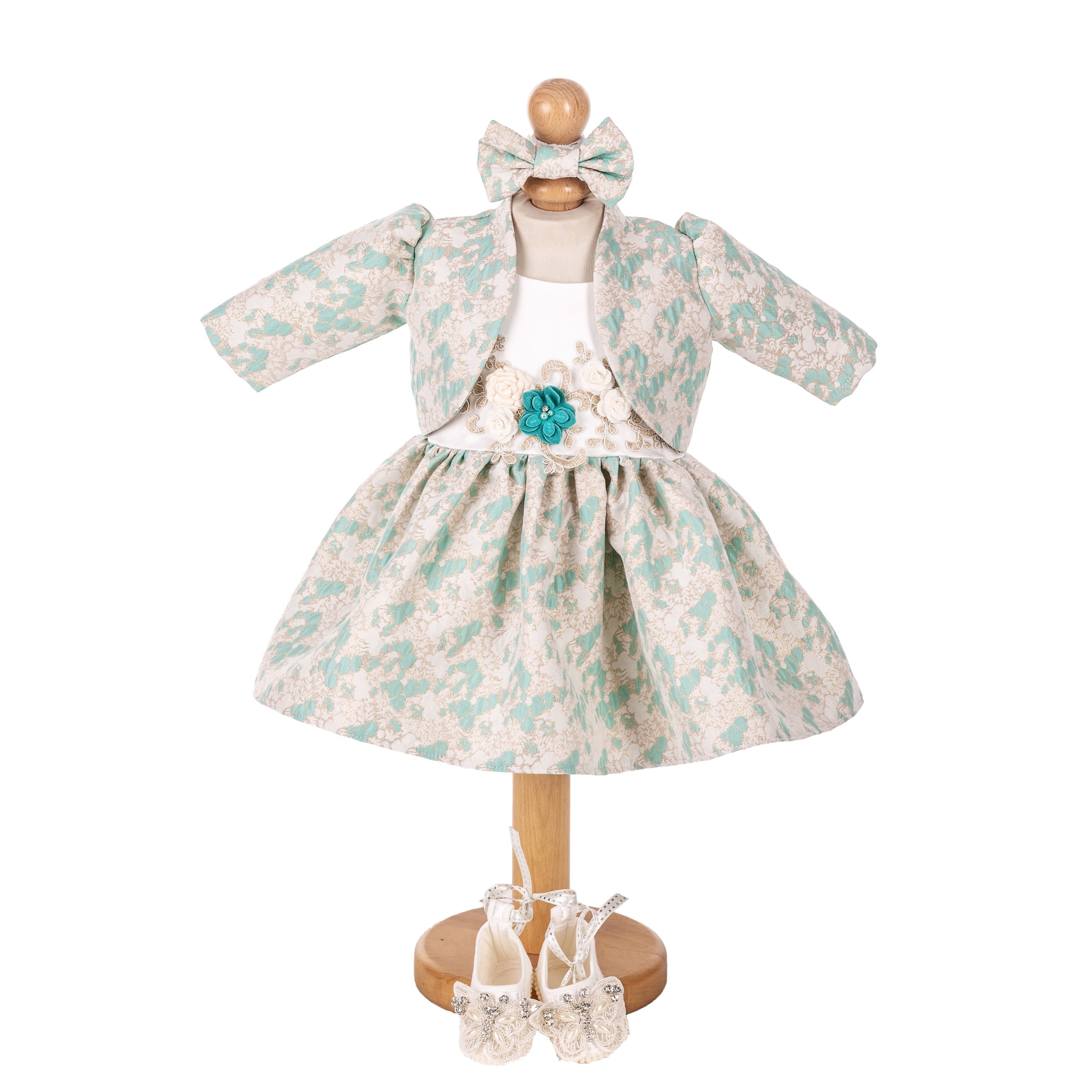 Set Botez Lempika Bebe Ingrid, 4 piese, 3-6luni