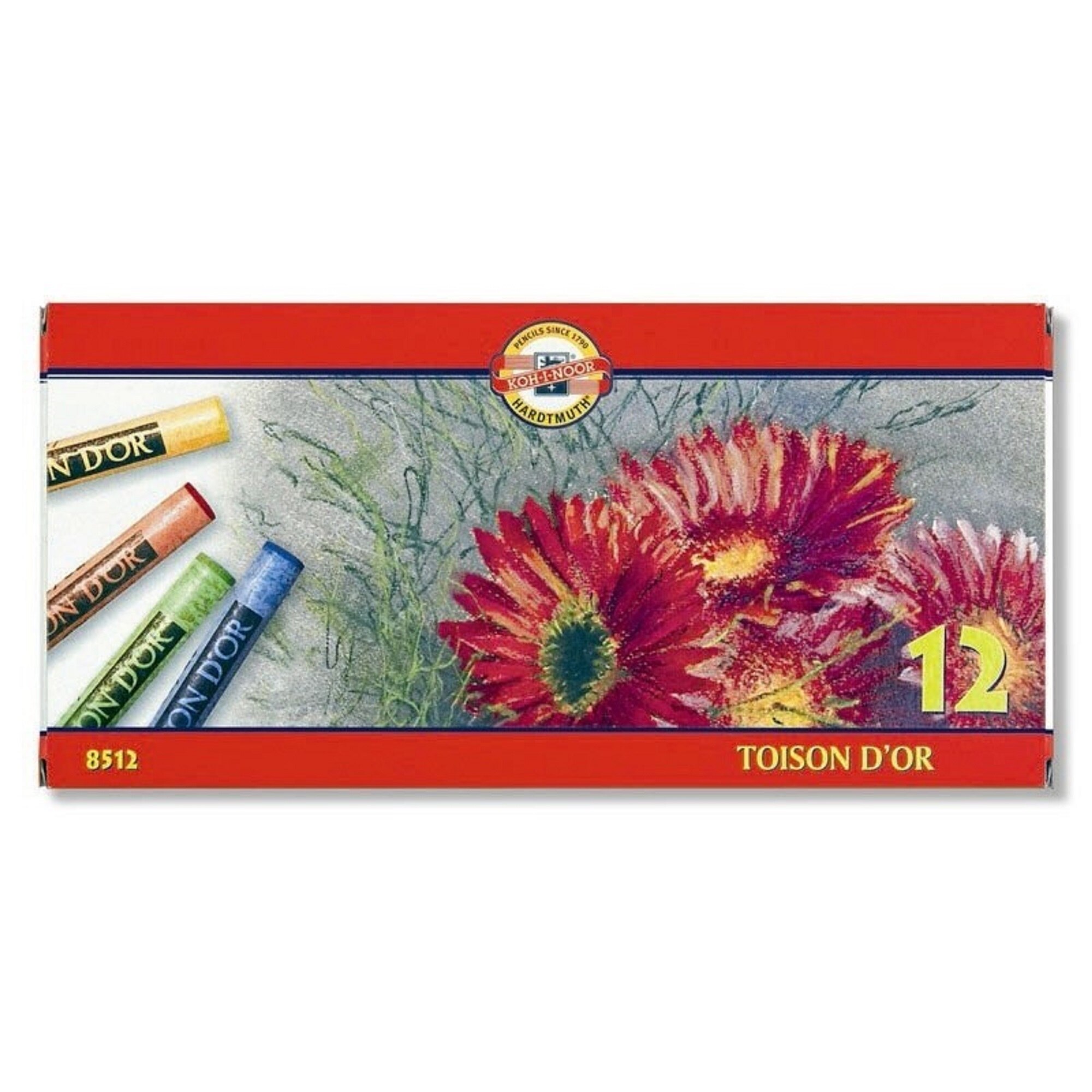 Set creta uscata/pastel rotunda soft Toison D`Or 12 culori/set K8512-12R