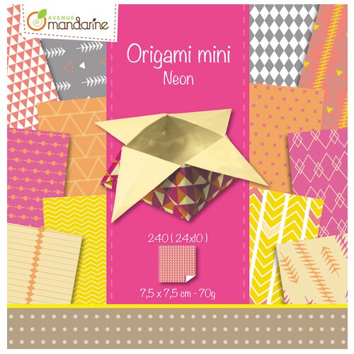 Set creatie Avenue Mandarine - Origami Mini, neon