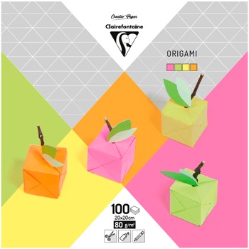 Set creatie Clairefontaine - Origami, neon Set creatie Clairefontaine - Origami, neon