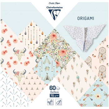 Set creatie Clairefontaine - Origami Boheme chic Set creatie Clairefontaine - Origami Boheme chic