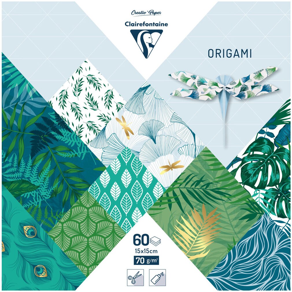 Set creatie Clairefontaine - Origami Vegetal chic