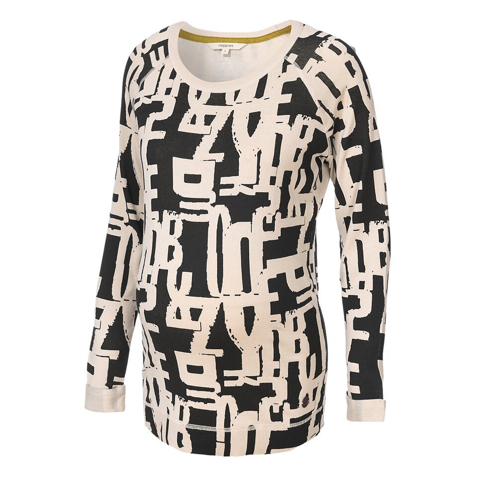 Bluza gravide Hanne by Noppies, bej/negru, marimea 2XL