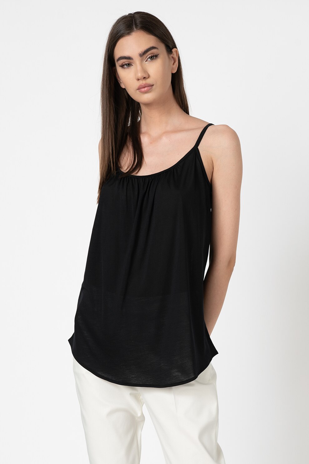 Débardeur Stefanel Noir Femme Taille L 40 42 Haut Sans Manches été Neuf étiquettes