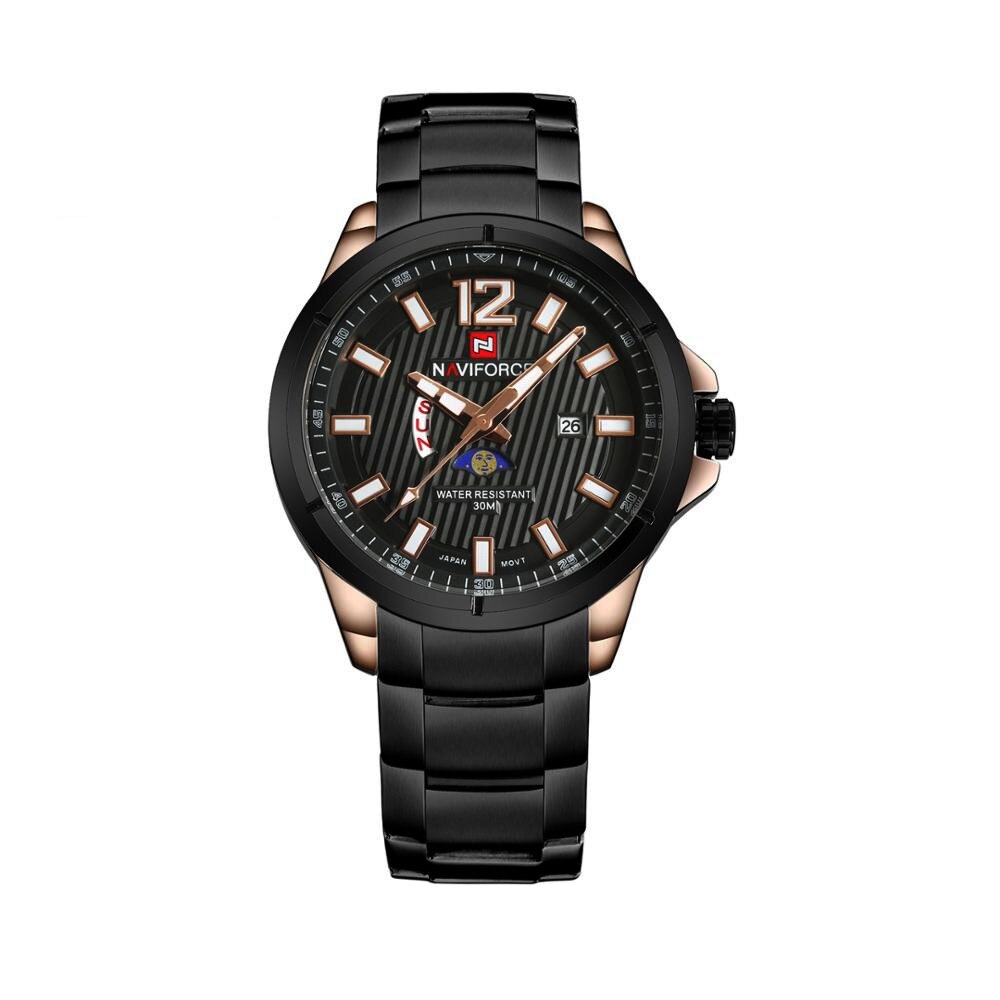 Ceas barbatesc NaviForce Hardlex Xiz, Negru