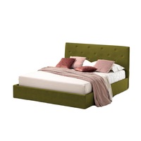 pat tapitat rabatabil cu lada depozitare pentru saltea 140x190 cm rombo promo verde olive catifea velluto imagen 36_0_
0