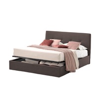 pat tapitat rabatabil cu lada depozitare pentru saltea 140x190 cm tiamo promo maro catifea velluto imagen 32_0_
0