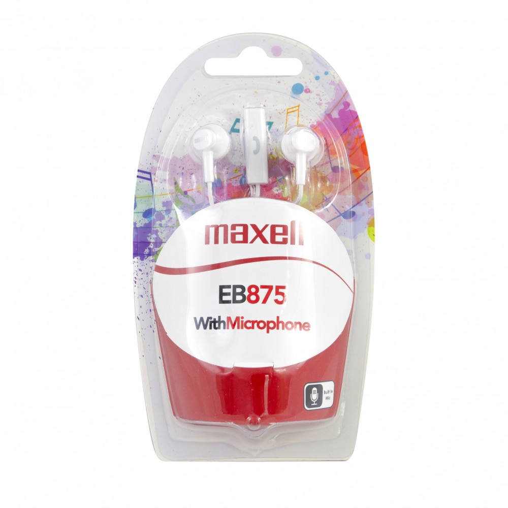 Casti cu microfon MAXELL color BUDS EB-875, In-Ear, white