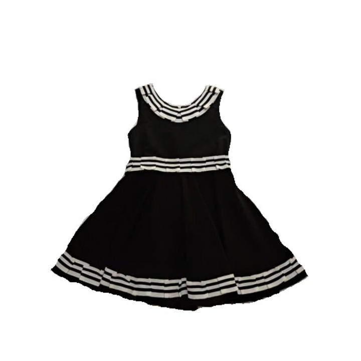 Детска рокля Елза Чех Полин , черно/бяло, 98 см.