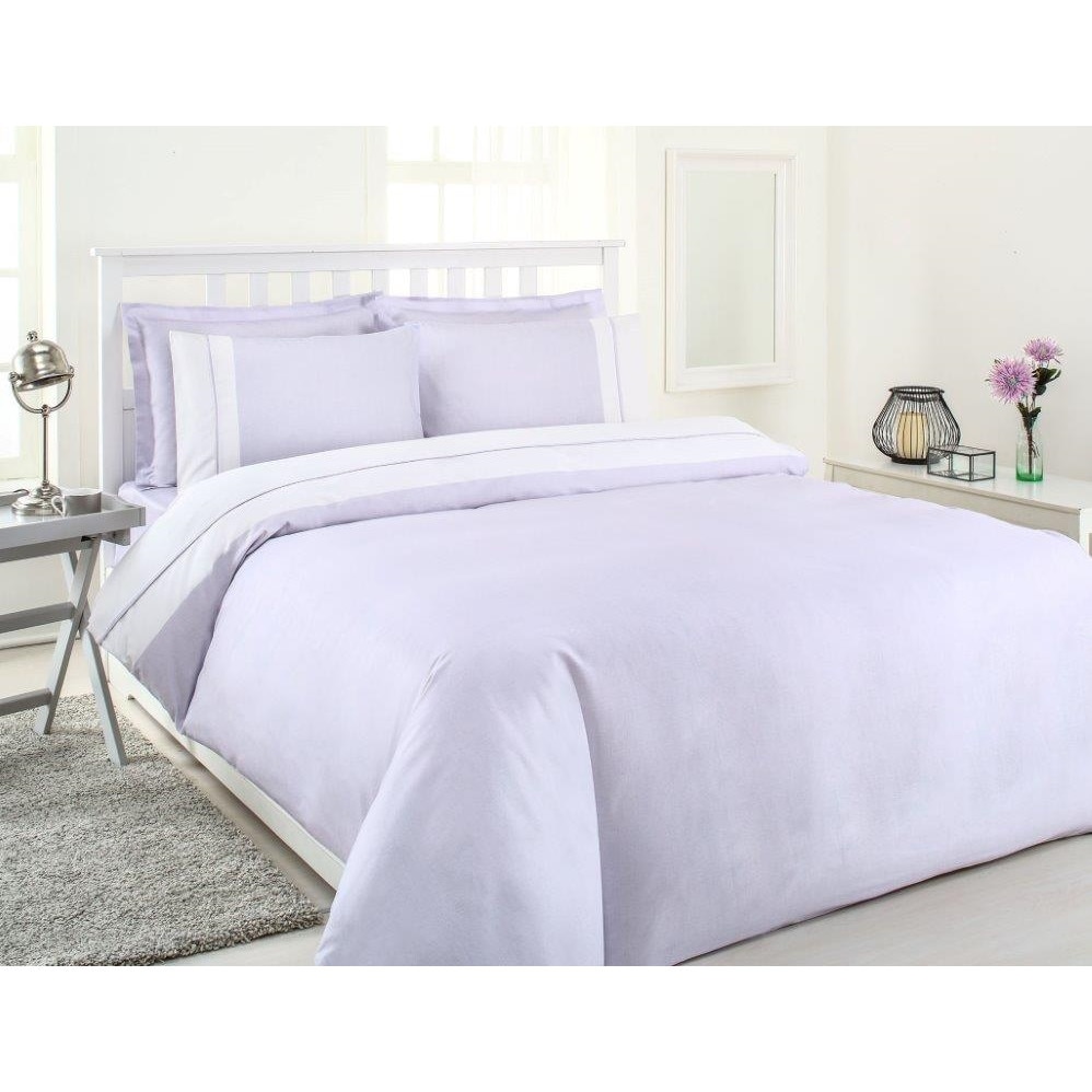 Lenjerie de pat Linen Soft Lila, 100% Bumbac, 6 piese, 2 persoane, 240X260/50X70