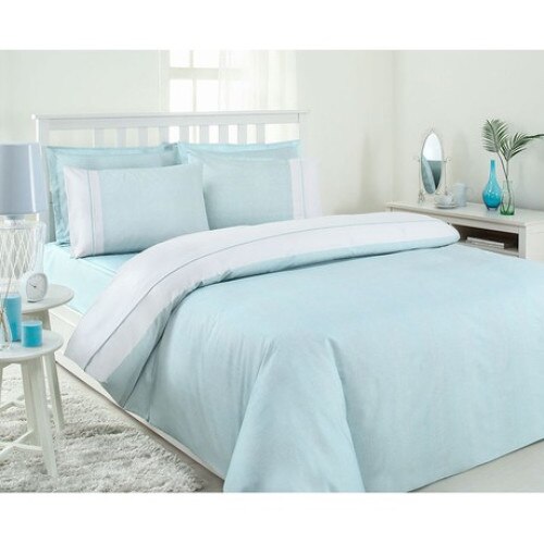 Lenjerie de pat Linen Soft Vernil, 100% Bumbac, 6 piese, 2 persoane, 240X260/50X70