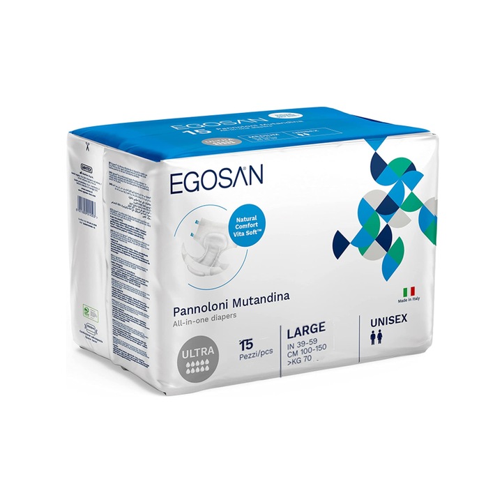 Scutece adulti EGOSAN LARGE 10pic ultra 15buc