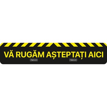Autocolant distantare Covid-19, ADL1, linie, negru, 50 x 10 cm Autocolant distantare Covid-19, ADL1, linie, negru, 50 x 10 cm
