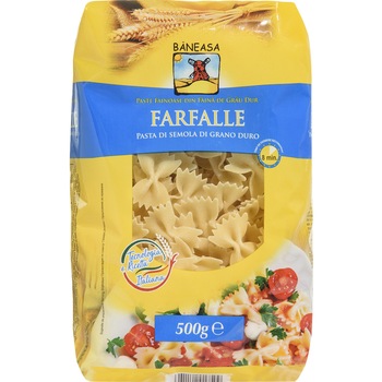 Paste farfalle din grau dur Baneasa, 500 g Paste farfalle din grau dur Baneasa, 500 g