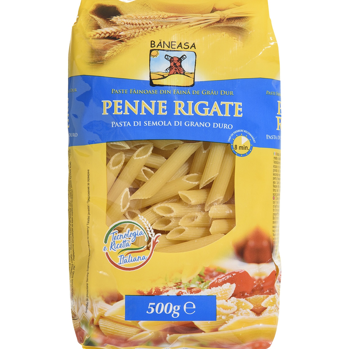 Paste penne din grau dur Baneasa, 500 g