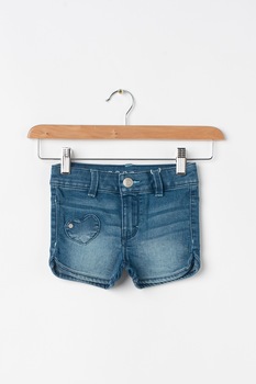 Esprit, Pantaloni scurti din denim, cu buzunare in forma de inima, Albastru inchis/Alb prafuit Esprit, Pantaloni scurti din denim, cu buzunare in forma de inima, Albastru inchis/Alb prafuit