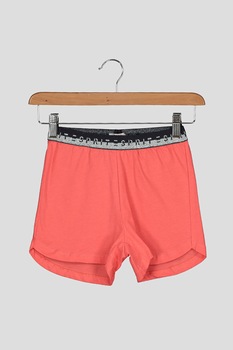 Esprit, Pantaloni scurti cu banda cu logo in talie, Corai, 128-134 CM Esprit, Pantaloni scurti cu banda cu logo in talie, Corai, 128-134 CM