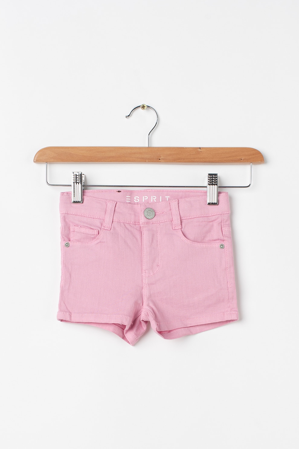 Esprit, Pantaloni scurti din denim, cu talie medie, Liliac, 122 CM